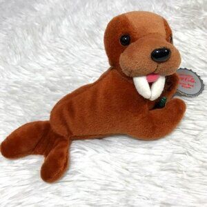 Vintage Coca-Cola 'Walrus with Coca-Cola Bottle' Collectible Bean Bag Plush